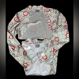 Circle Patterned Long Sleeve bolero and matching shortsleeve jersey